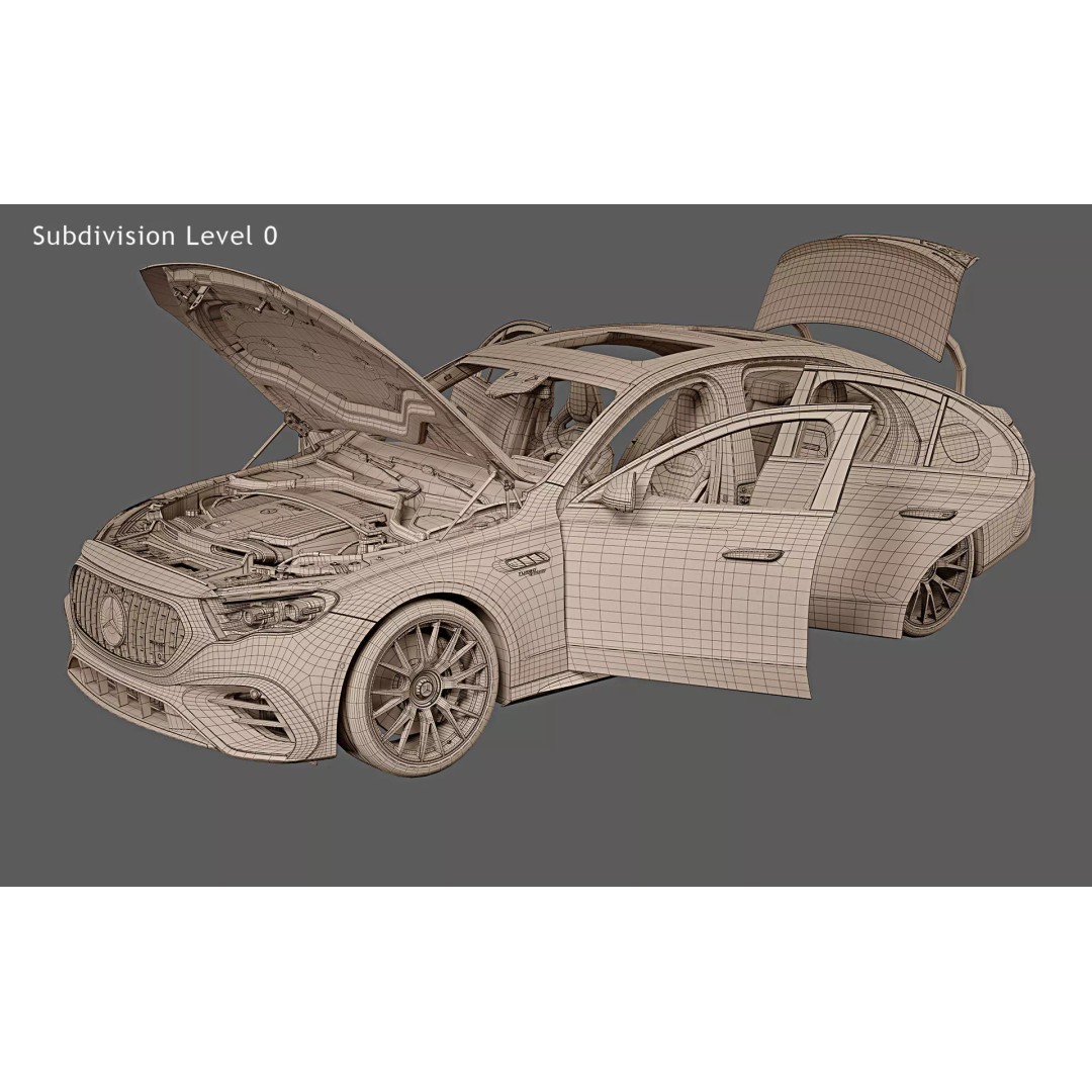 2025 Mercedes-Benz E53 AMG Hybrid 3D Model – High Poly Game Asset, FBX - View 33