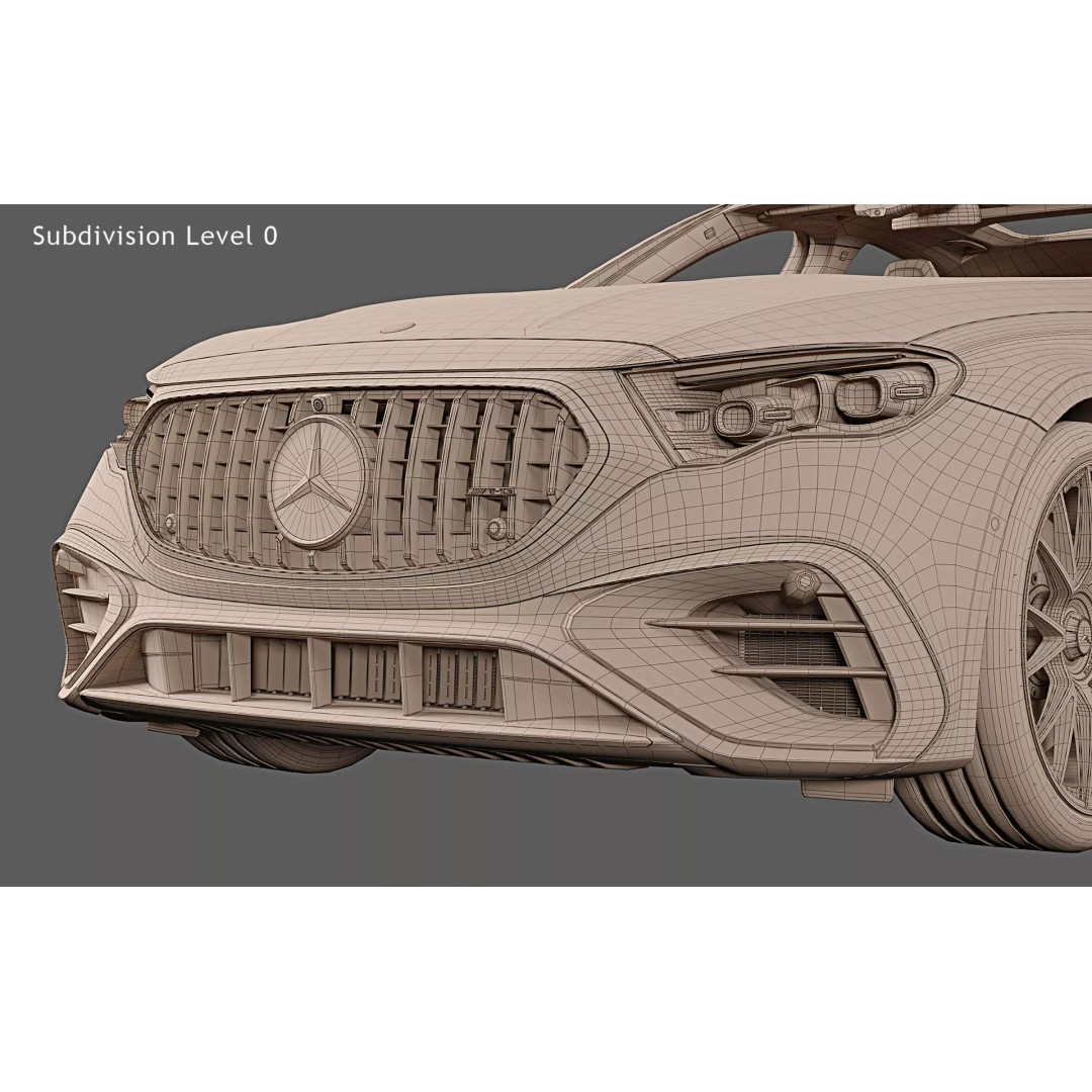 2025 Mercedes-Benz E53 AMG Hybrid 3D Model – High Poly Game Asset, FBX - View 34