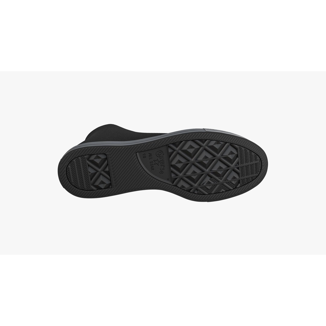 Chuck Taylor All Star Classic High Top Mono Black 3D Model – High Poly PBR Footwear Asset, FBX - View 10