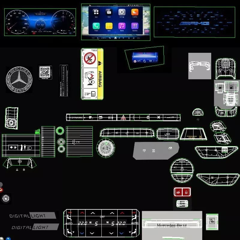 2024 Mercedes-Benz E-Class 3D Model – High Poly PBR Car Asset, FBX