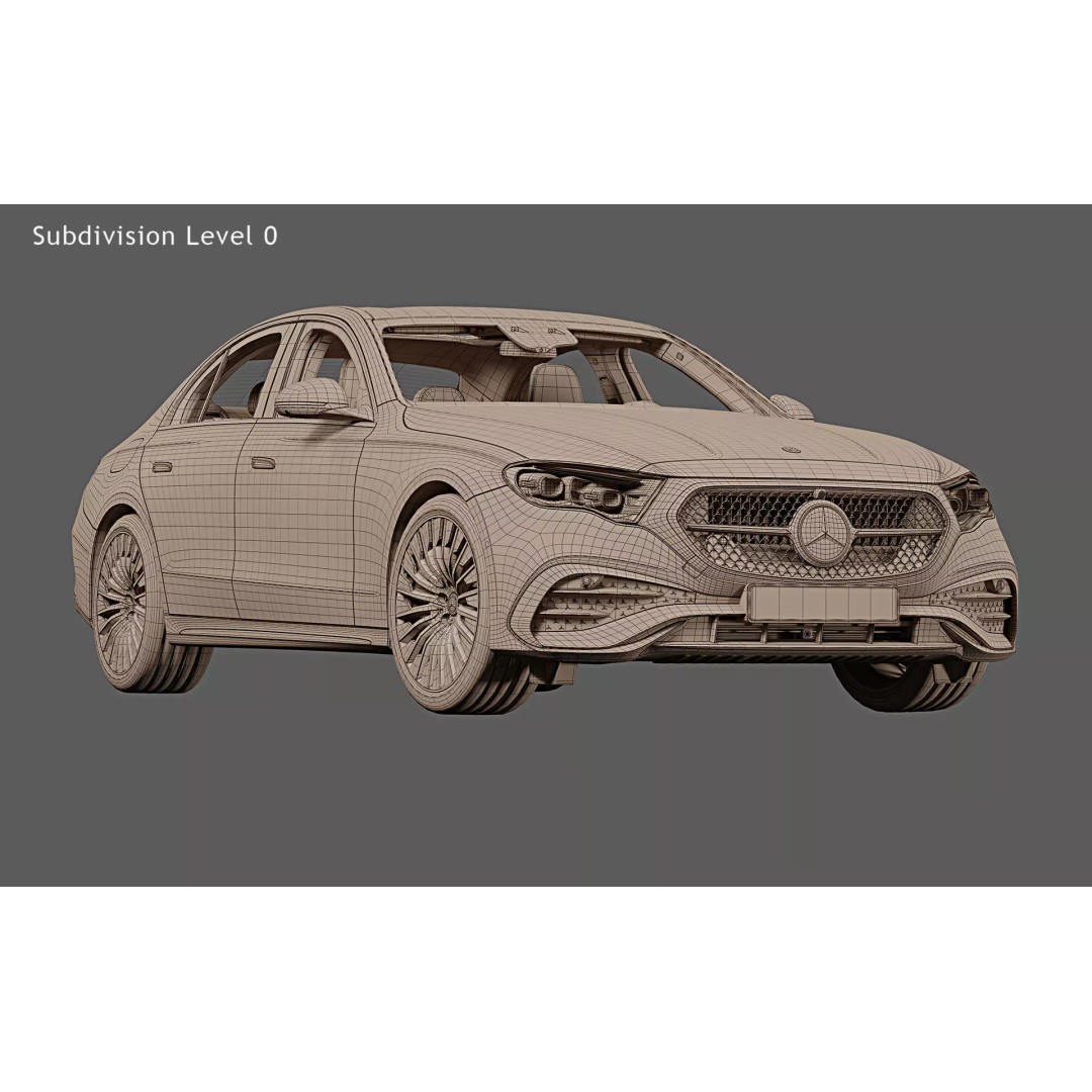 2024 Mercedes-Benz E-Class 3D Model – High Poly PBR Car Asset, FBX - View 30