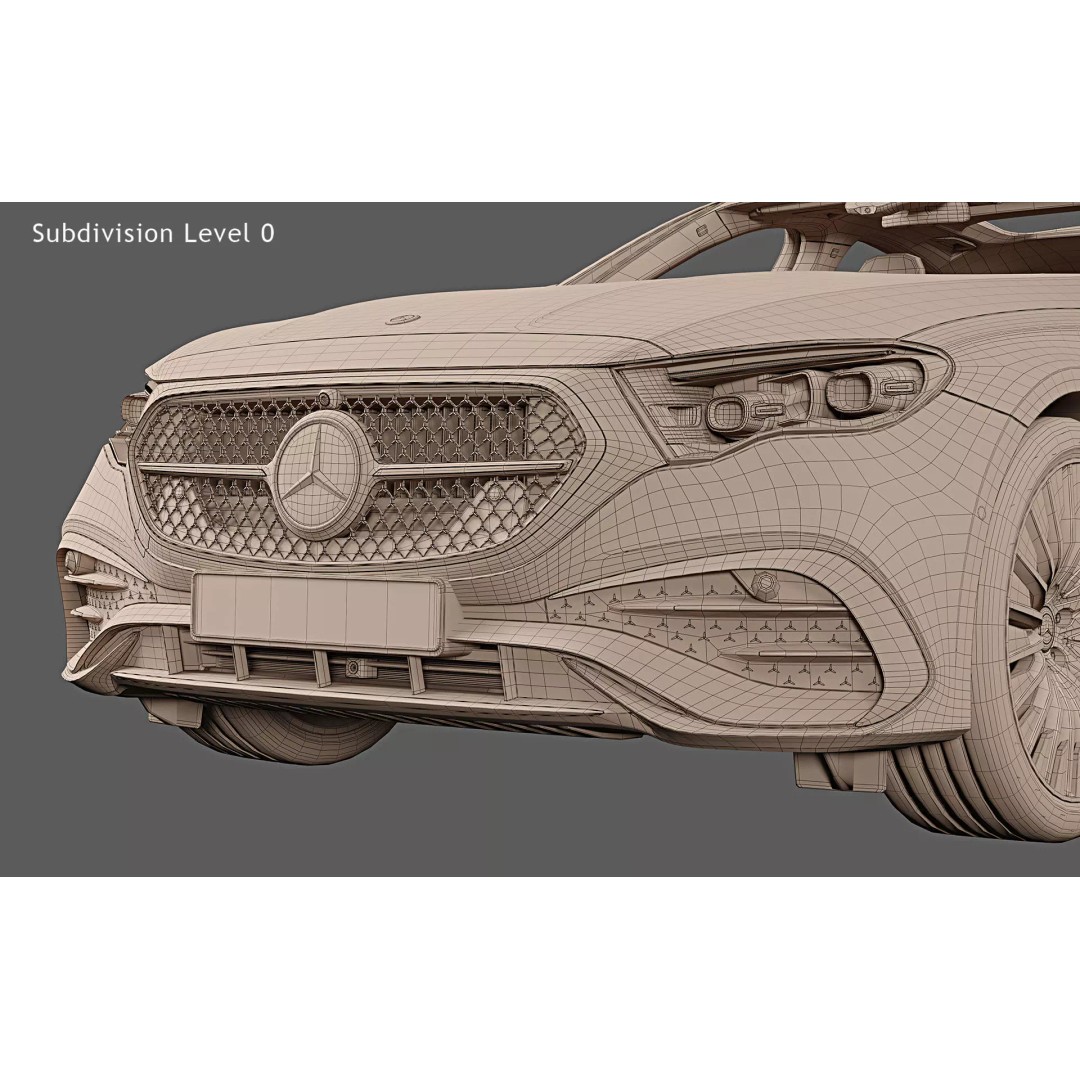 2024 Mercedes-Benz E-Class 3D Model – High Poly PBR Car Asset, FBX - View 41