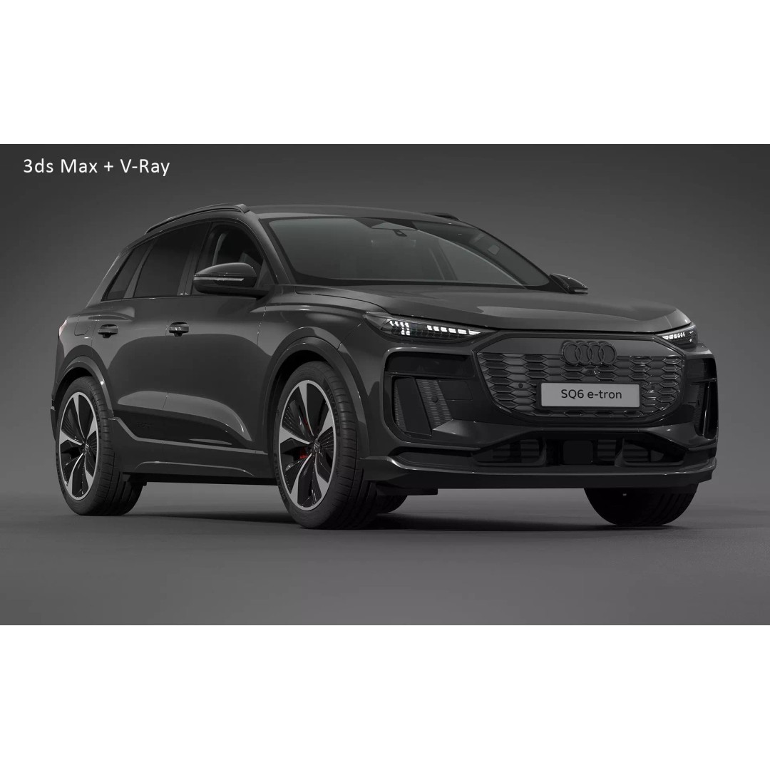 2025 Audi SQ6 e-tron 3D Model – Photorealistic SUV with Openable Features - View 29