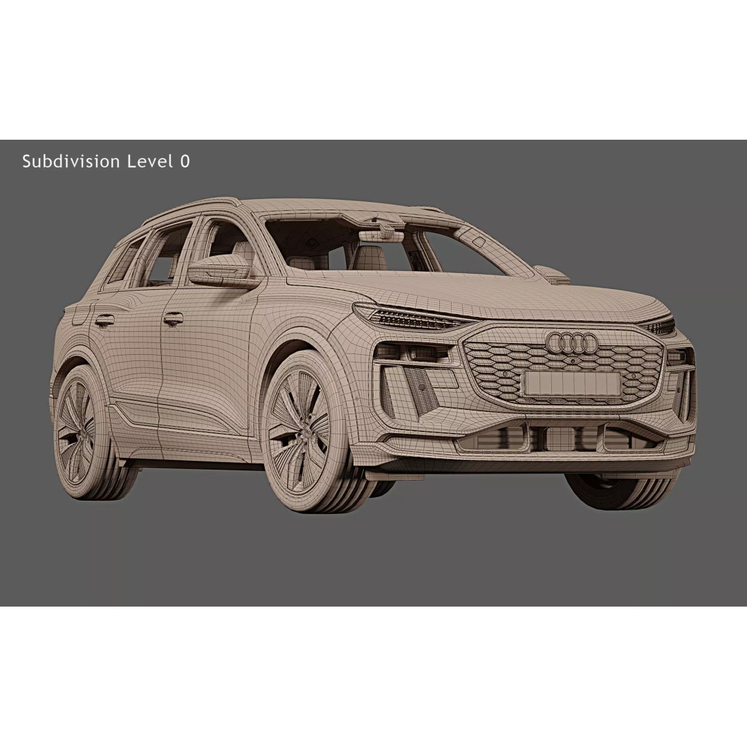 2025 Audi SQ6 e-tron 3D Model – Photorealistic SUV with Openable Features - View 30