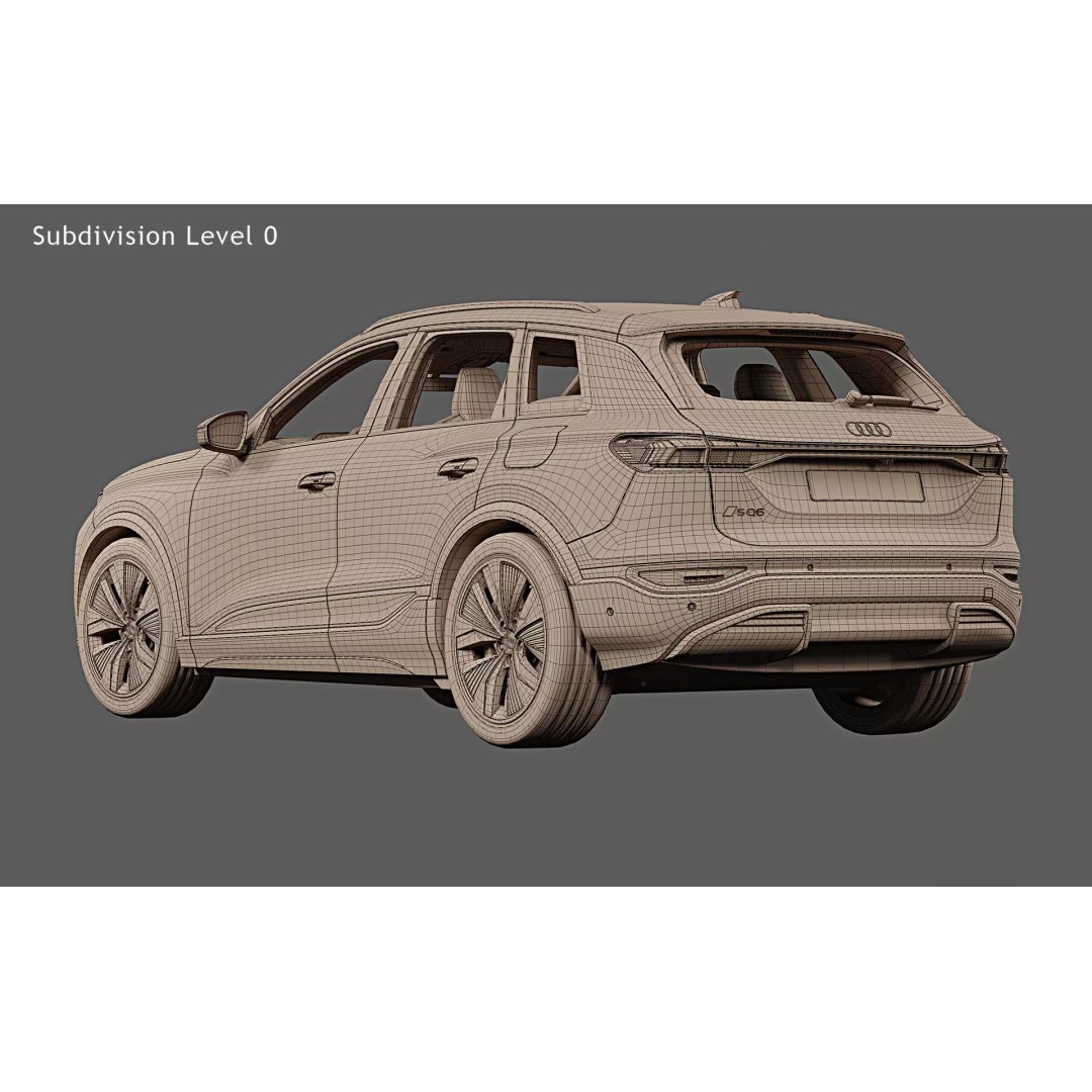 2025 Audi SQ6 e-tron 3D Model – Photorealistic SUV with Openable Features - View 31