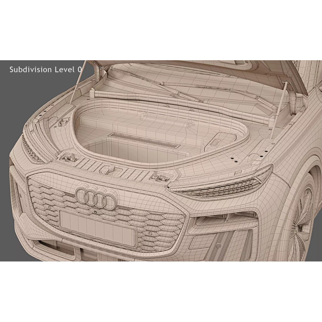 2025 Audi SQ6 e-tron 3D Model – Photorealistic SUV with Openable Features - View 33