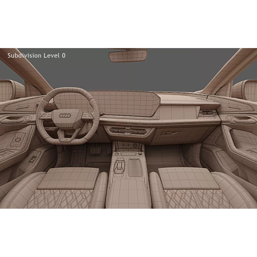 2025 Audi SQ6 e-tron 3D Model – Photorealistic SUV with Openable Features - View 34