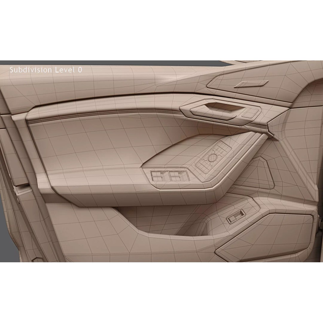 2025 Audi SQ6 e-tron 3D Model – Photorealistic SUV with Openable Features - View 35