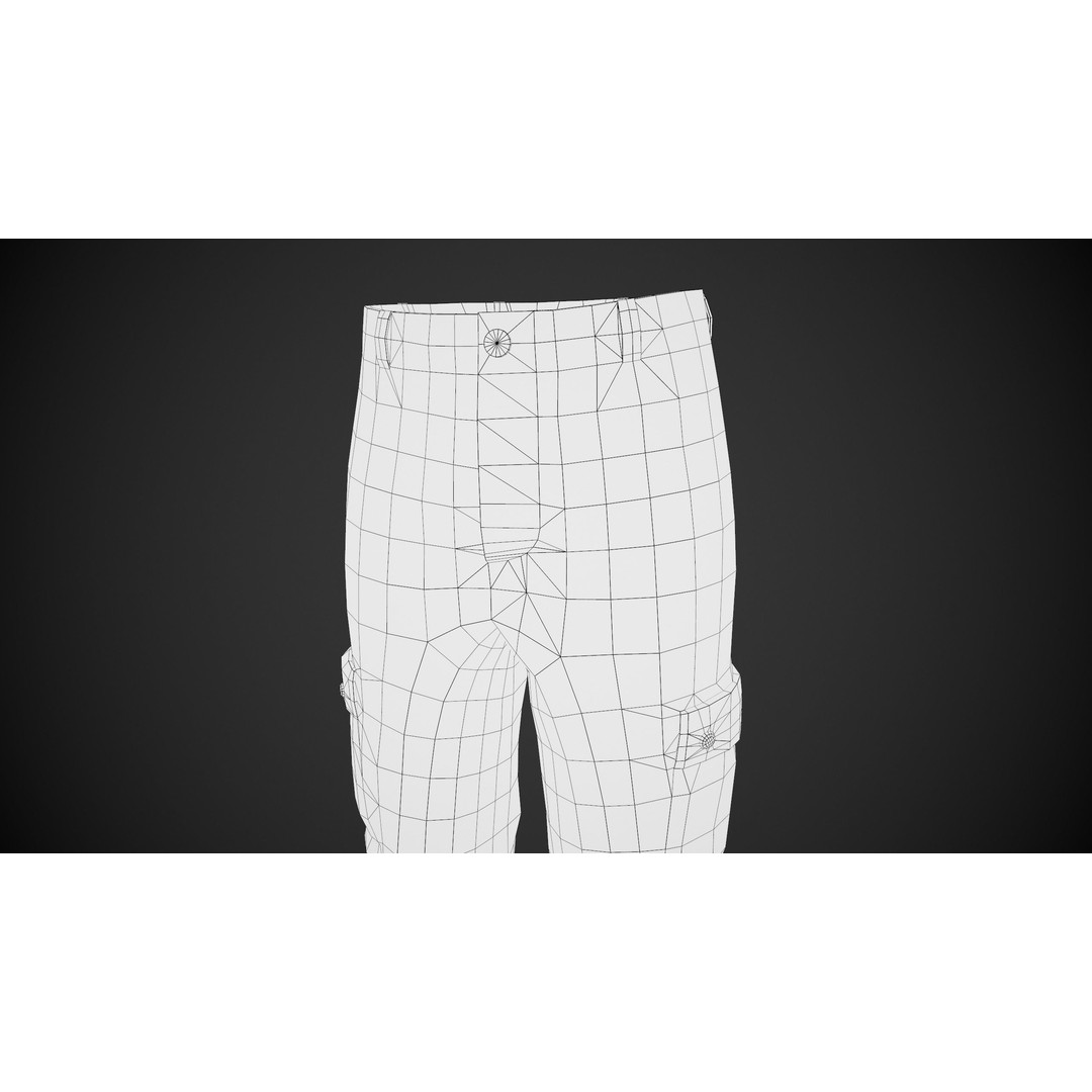 Red Snowboard Pants 3D Model – Low Poly PBR Game Asset, FBX, OBJ - View 17