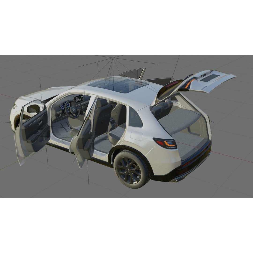 Honda ZR-V Sport 2024 3D Model – High Poly SUV with Interior, FBX & OBJ - View 24