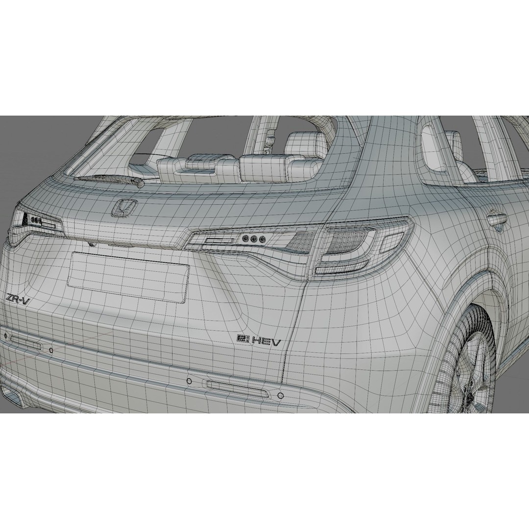 Honda ZR-V Sport 2024 3D Model – High Poly SUV with Interior, FBX & OBJ - View 30