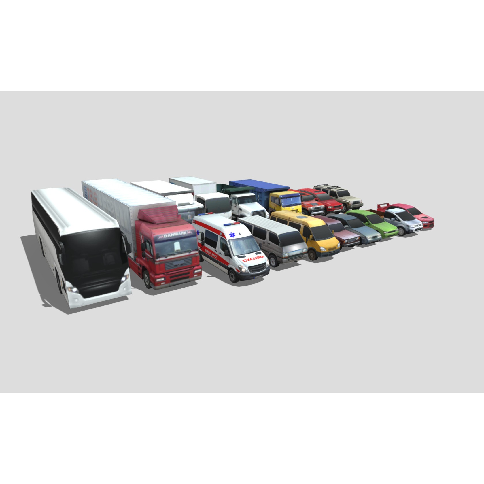 Low-Poly Vehicle Pack - Low-Poly Game-Ready 3D Model - View 11