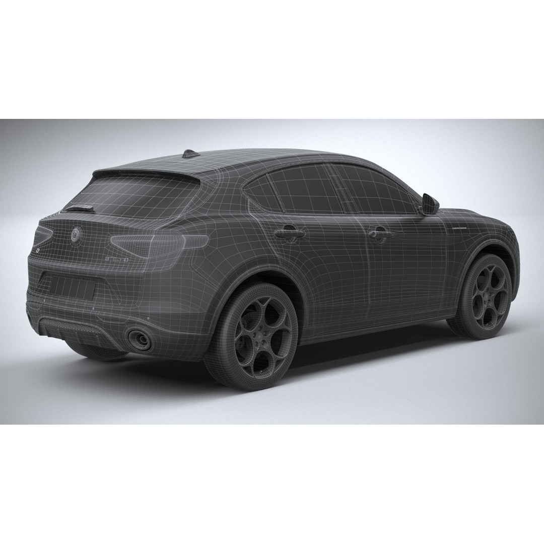 Alfa Romeo Stelvio 2023 3D Model – High Poly SUV, FBX, OBJ