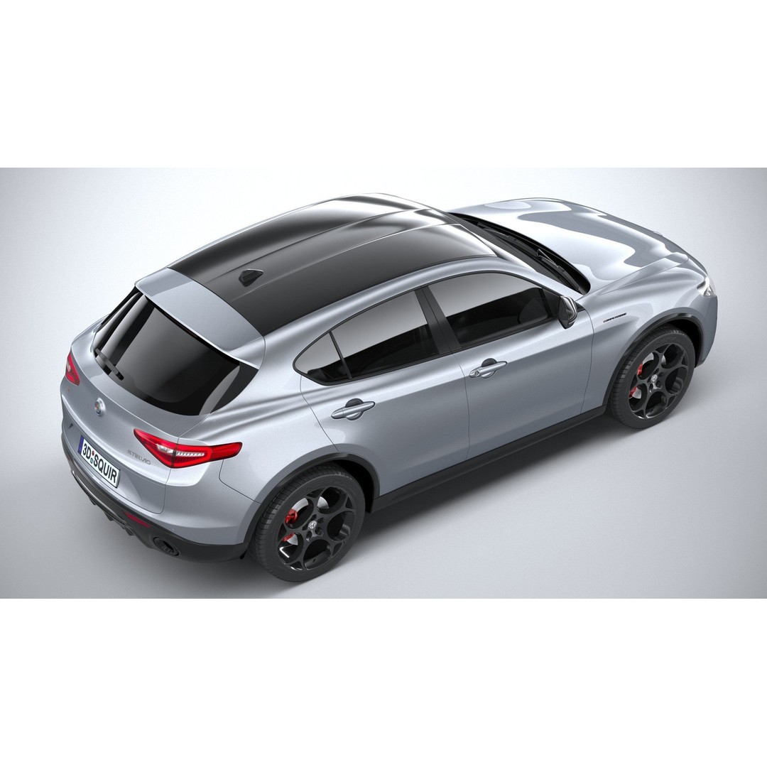 Alfa Romeo Stelvio 2023 3D Model – High Poly SUV, FBX, OBJ - View 12