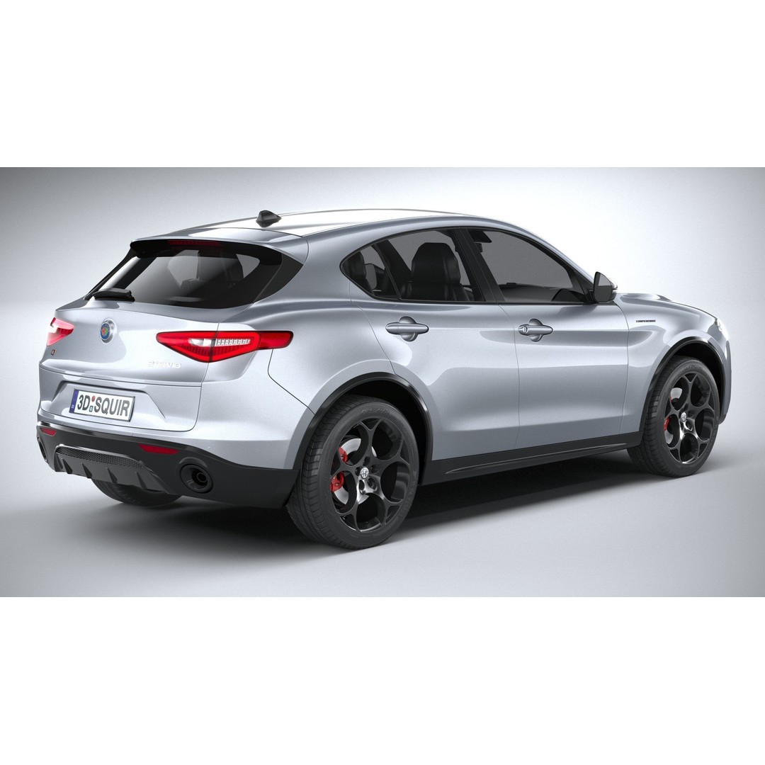 Alfa Romeo Stelvio 2023 3D Model – High Poly SUV, FBX, OBJ - View 19