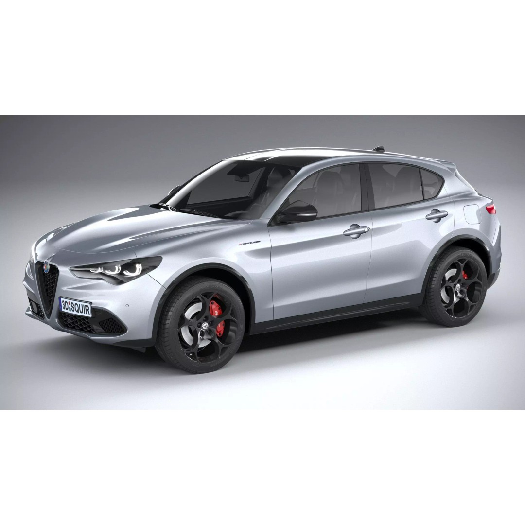 Alfa Romeo Stelvio 2023 3D Model – High Poly SUV, FBX, OBJ - View 2