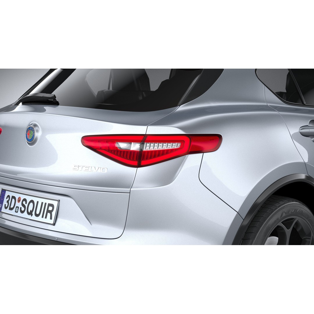 Alfa Romeo Stelvio 2023 3D Model – High Poly SUV, FBX, OBJ - View 20