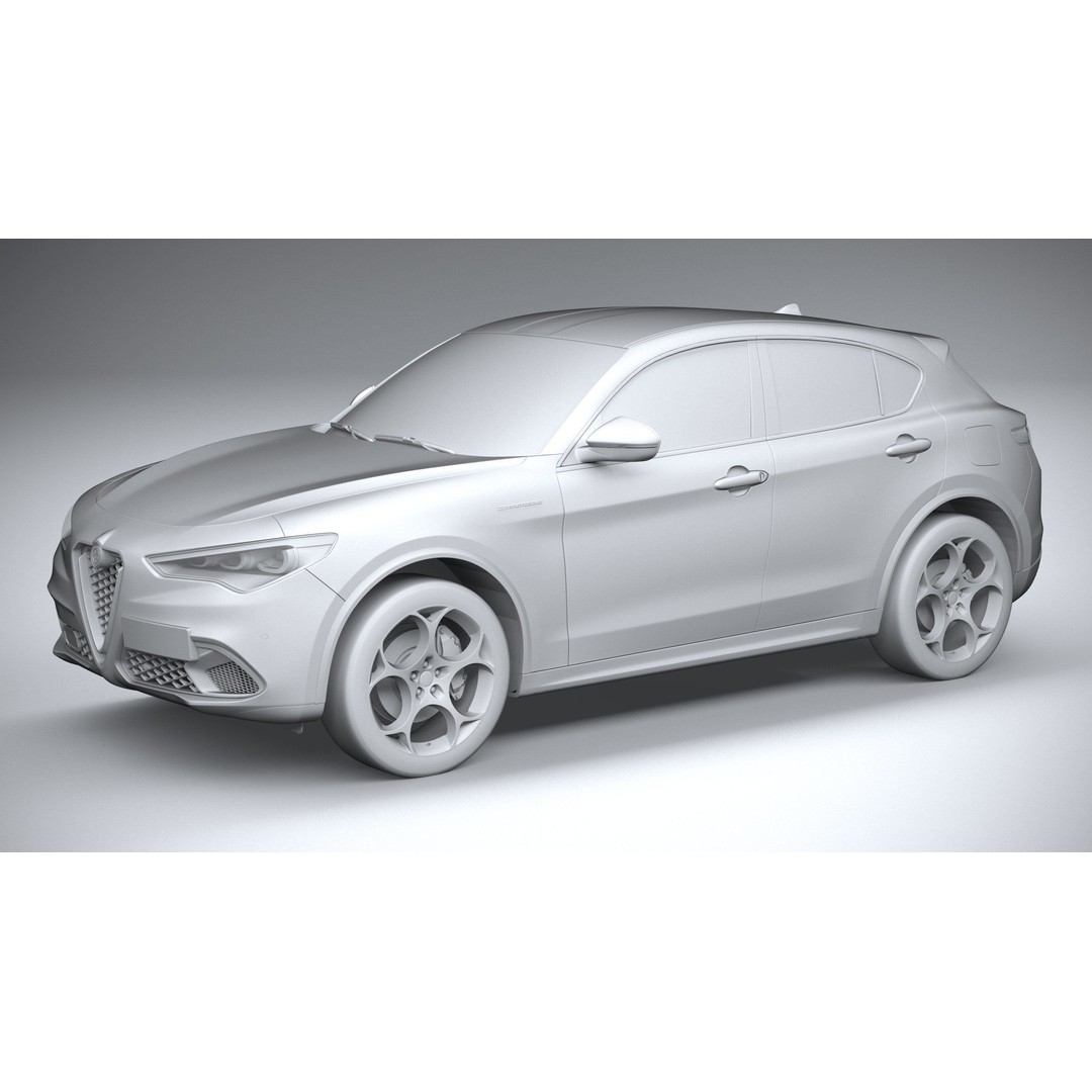 Alfa Romeo Stelvio 2023 3D Model – High Poly SUV, FBX, OBJ - View 21