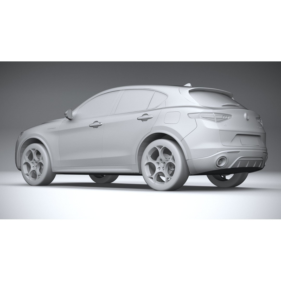 Alfa Romeo Stelvio 2023 3D Model – High Poly SUV, FBX, OBJ - View 23