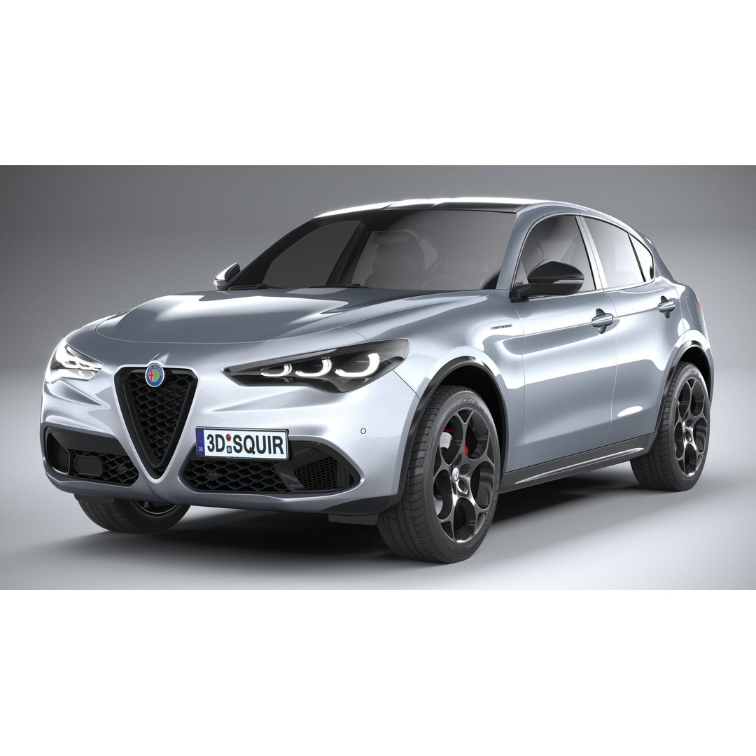 Alfa Romeo Stelvio 2023 3D Model – High Poly SUV, FBX, OBJ - View 4