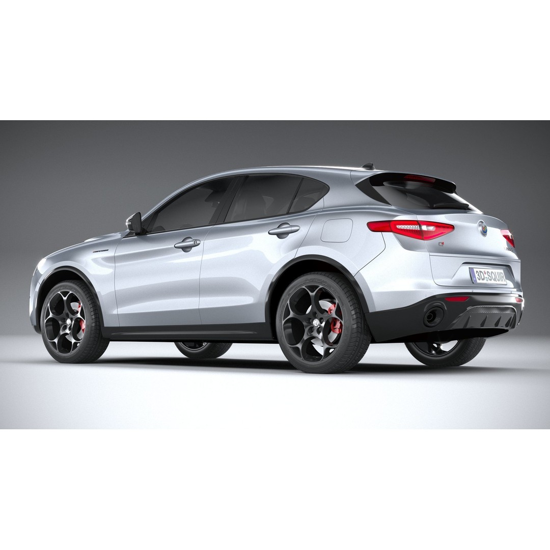 Alfa Romeo Stelvio 2023 3D Model – High Poly SUV, FBX, OBJ - View 7