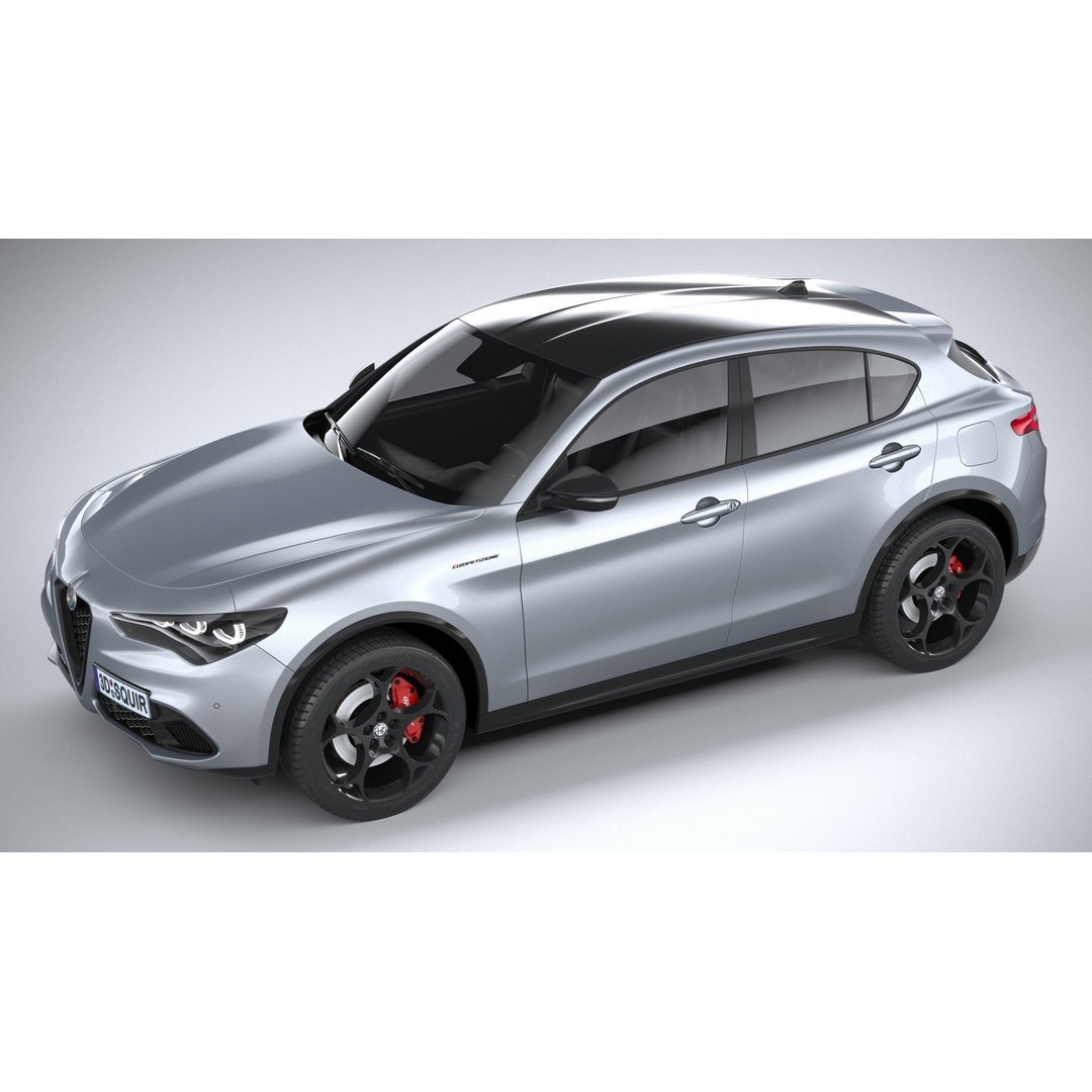 Alfa Romeo Stelvio 2023 3D Model – High Poly SUV, FBX, OBJ - View 9