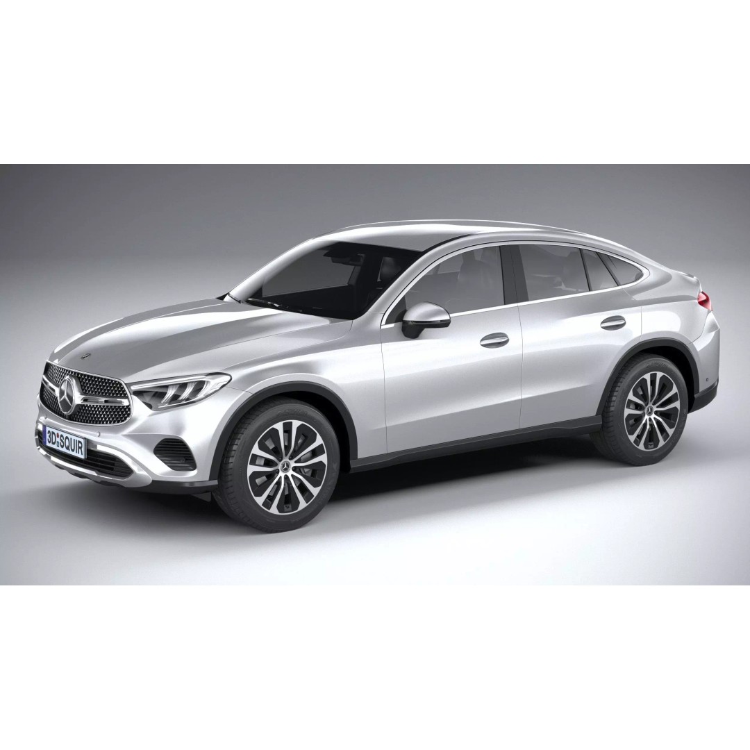 Mercedes-Benz GLC Coupe 3D Model – High Poly Game Asset, FBX, OBJ - View 2
