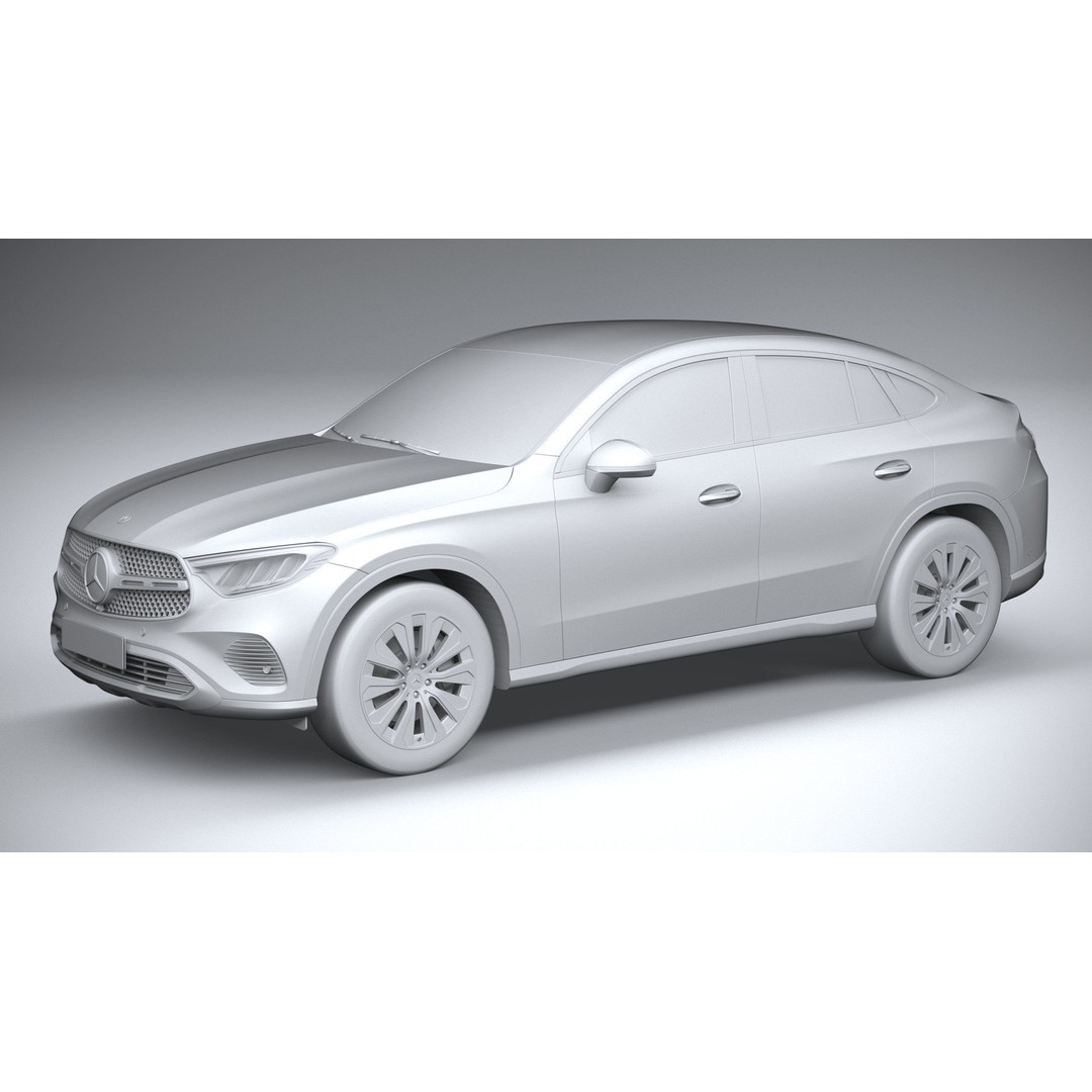 Mercedes-Benz GLC Coupe 3D Model – High Poly Game Asset, FBX, OBJ - View 21