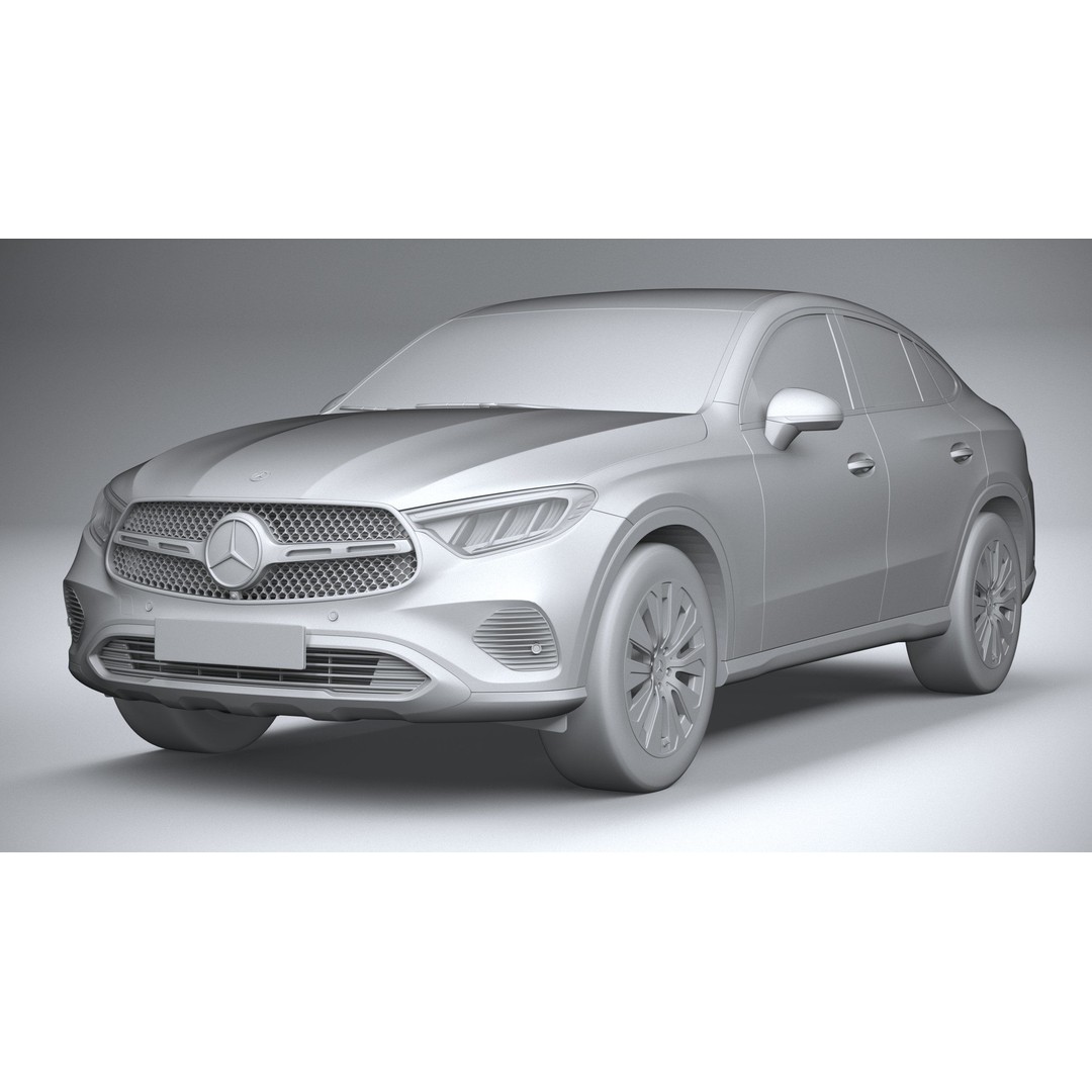 Mercedes-Benz GLC Coupe 3D Model – High Poly Game Asset, FBX, OBJ - View 22