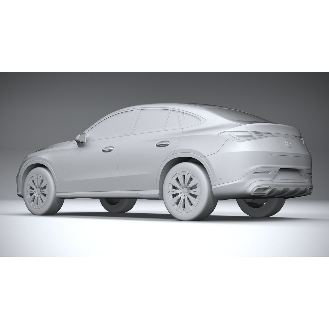 Mercedes-Benz GLC Coupe 3D Model – High Poly Game Asset, FBX, OBJ - View 23