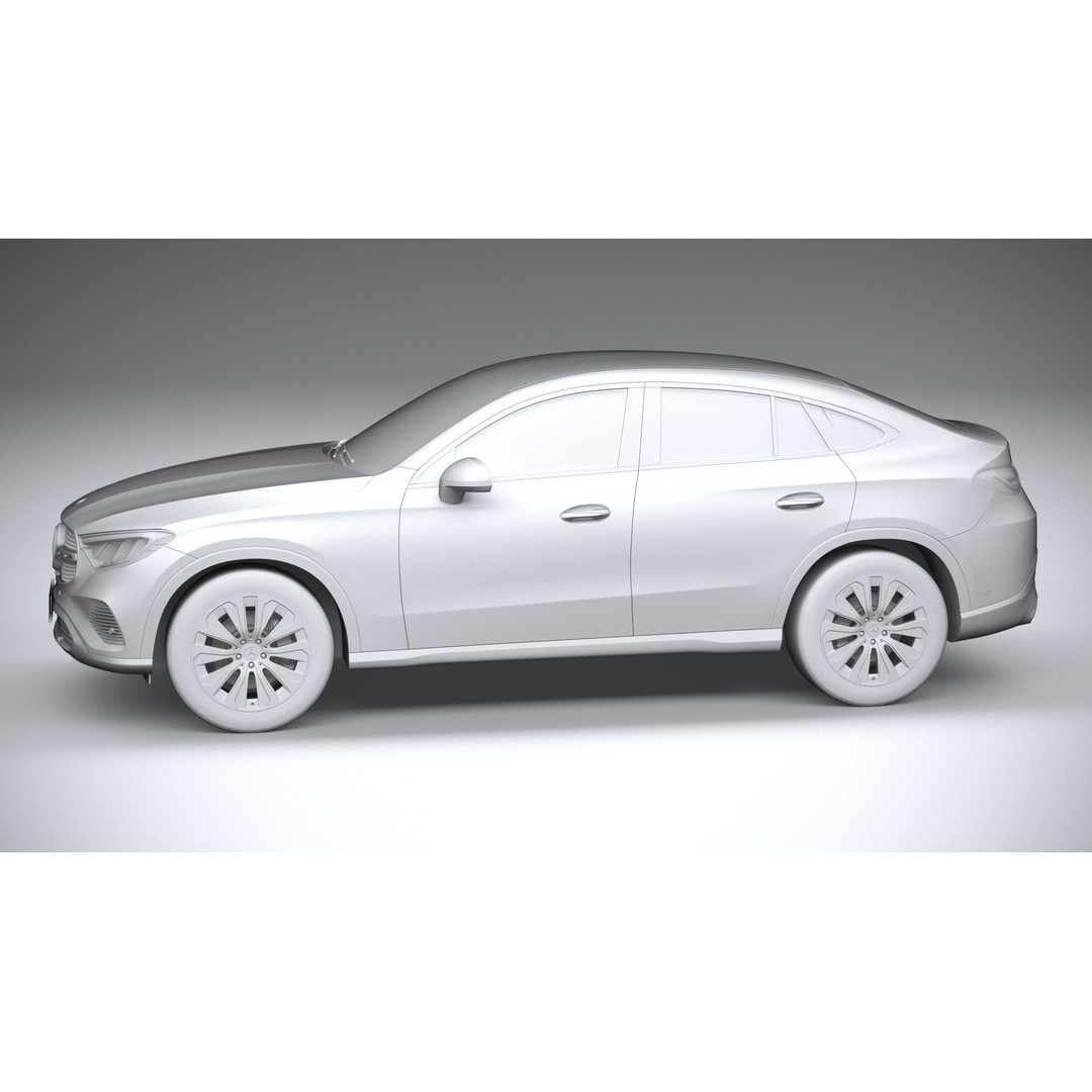 Mercedes-Benz GLC Coupe 3D Model – High Poly Game Asset, FBX, OBJ - View 24