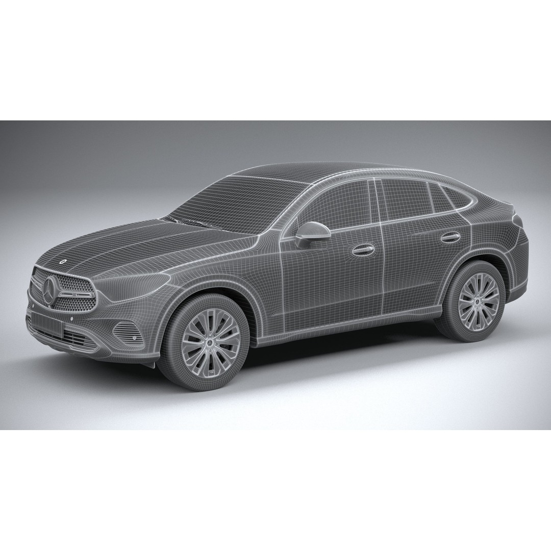 Mercedes-Benz GLC Coupe 3D Model – High Poly Game Asset, FBX, OBJ - View 28