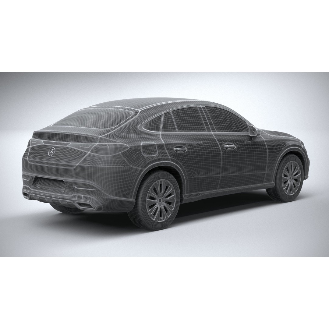Mercedes-Benz GLC Coupe 3D Model – High Poly Game Asset, FBX, OBJ - View 29