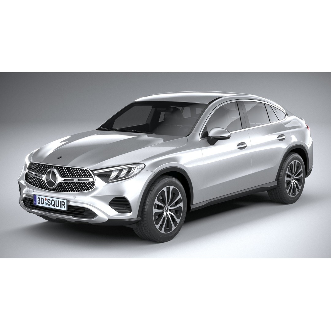 Mercedes-Benz GLC Coupe 3D Model – High Poly Game Asset, FBX, OBJ - View 3