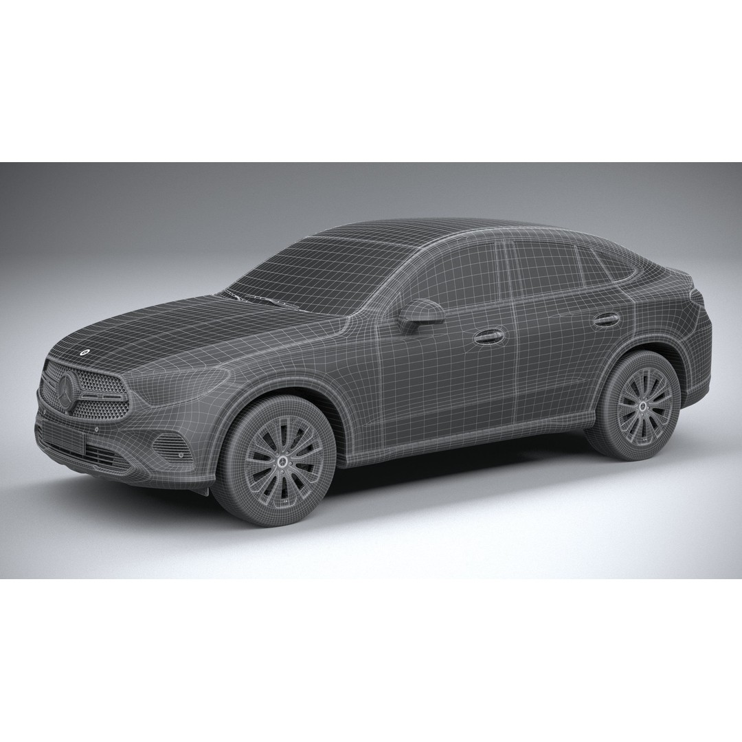 Mercedes-Benz GLC Coupe 3D Model – High Poly Game Asset, FBX, OBJ - View 30