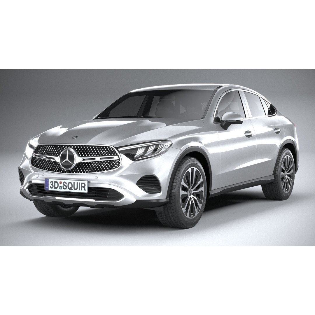 Mercedes-Benz GLC Coupe 3D Model – High Poly Game Asset, FBX, OBJ - View 4