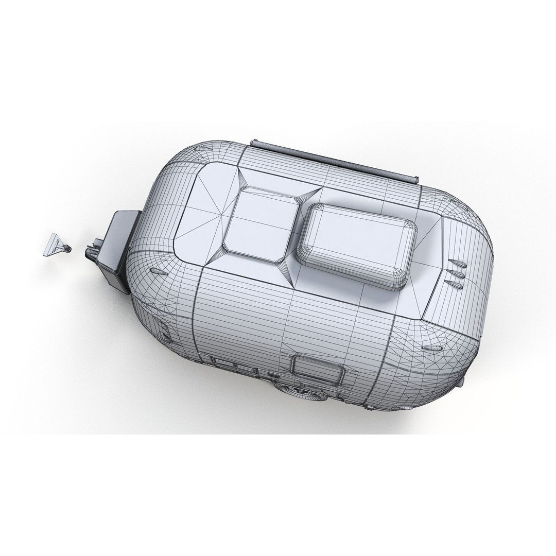 Small Camper Trailer 3D Model – Low Poly Game Asset, FBX - View 17