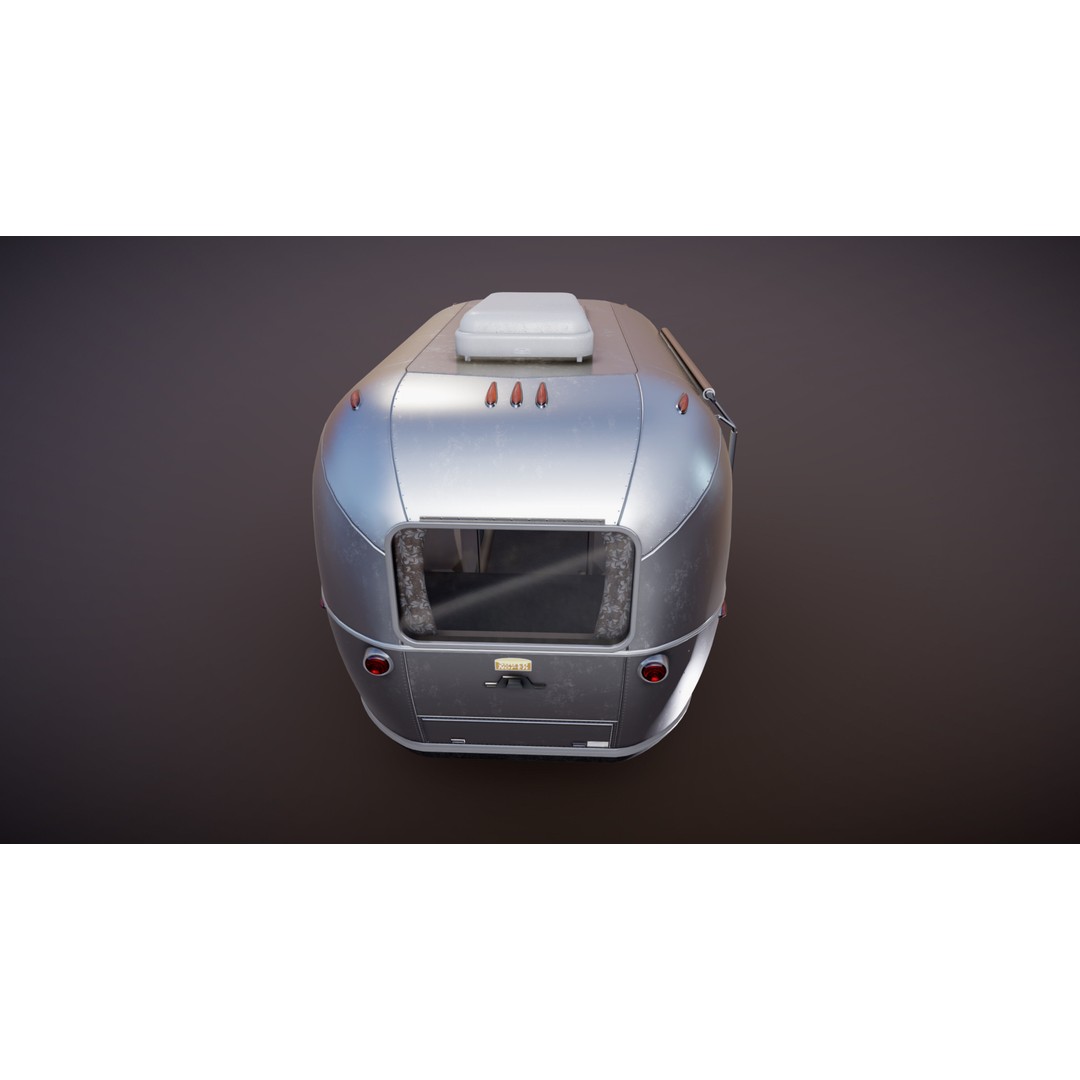 Small Camper Trailer 3D Model – Low Poly Game Asset, FBX - View 27