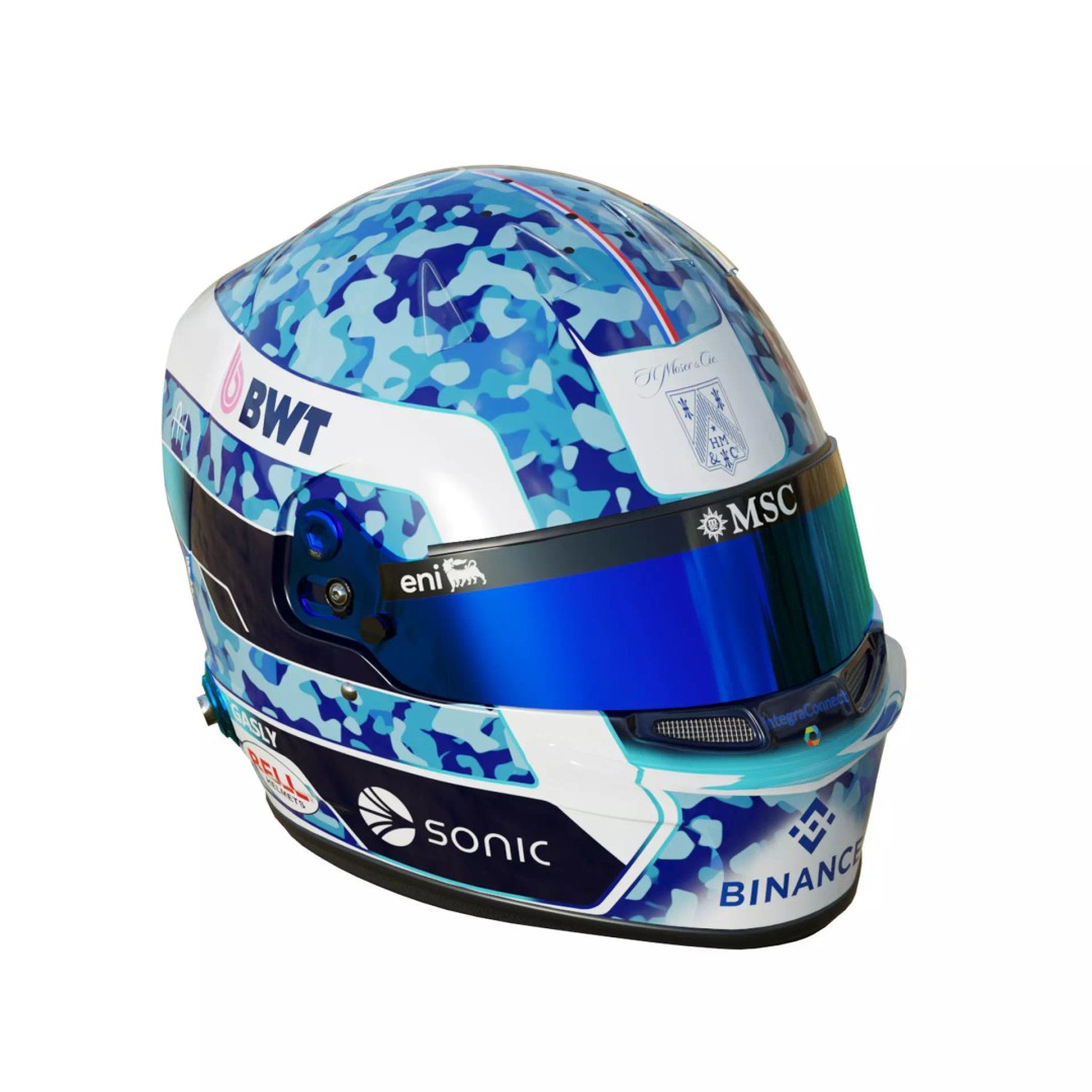 Pierre Gasly Helmet 2025 3D Model – High Detail PBR Asset, FBX, OBJ - View 14