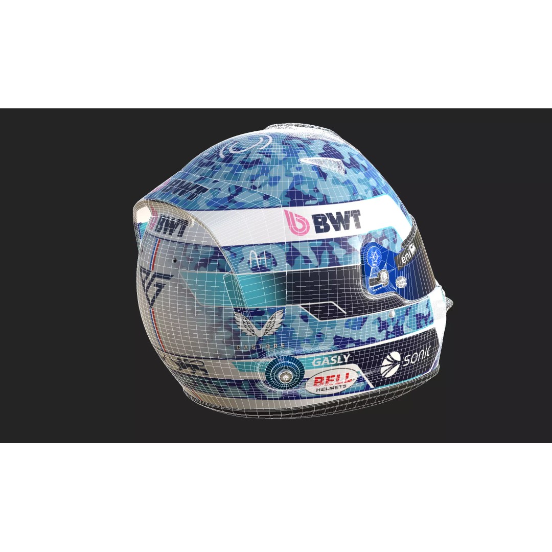 Pierre Gasly Helmet 2025 3D Model – High Detail PBR Asset, FBX, OBJ - View 17