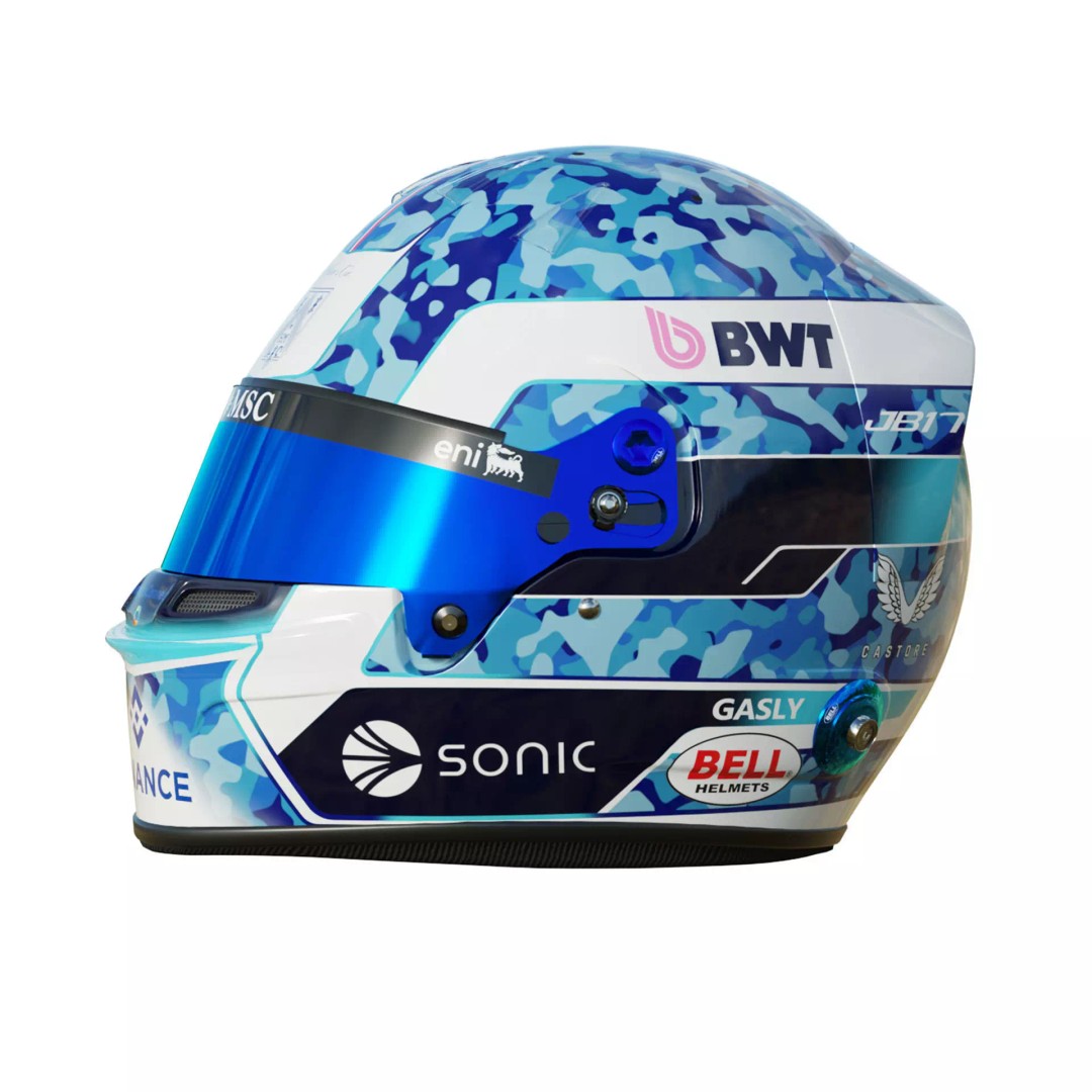 Pierre Gasly Helmet 2025 3D Model – High Detail PBR Asset, FBX, OBJ - View 4