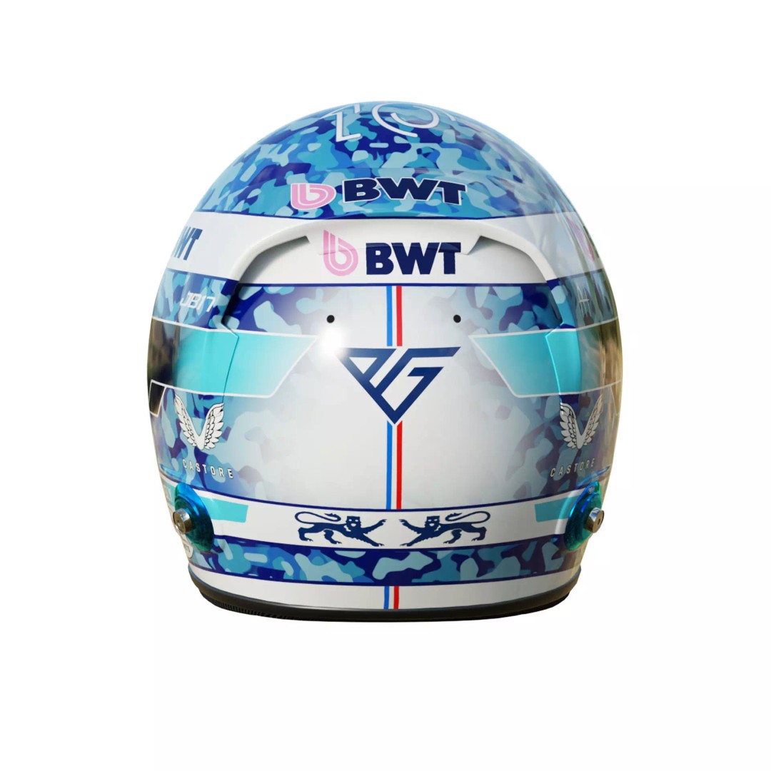 Pierre Gasly Helmet 2025 3D Model – High Detail PBR Asset, FBX, OBJ - View 6
