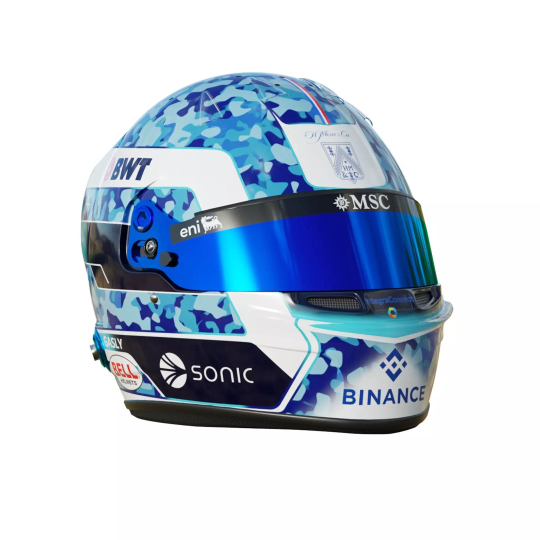 Pierre Gasly Helmet 2025 3D Model – High Detail PBR Asset, FBX, OBJ - View 9