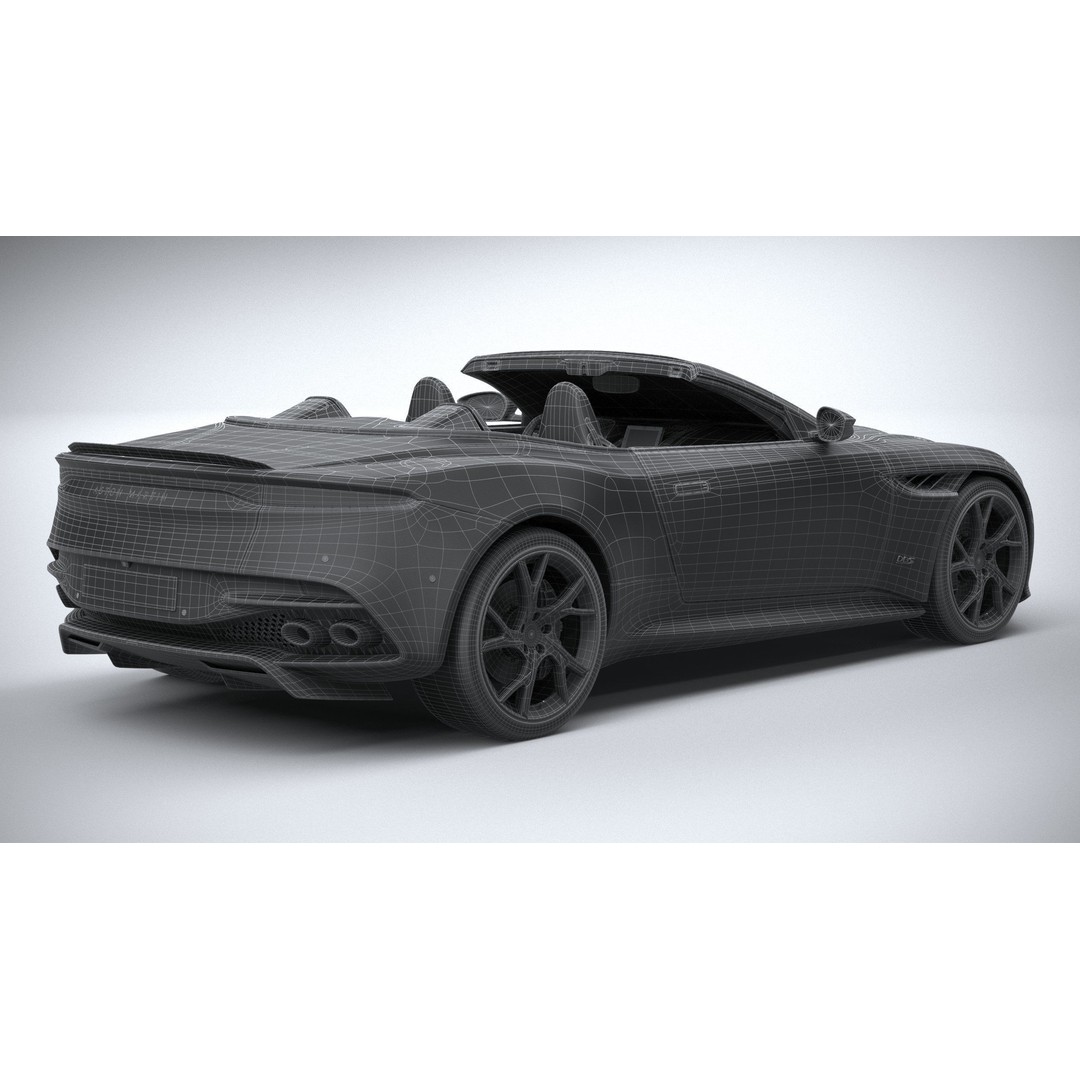 Aston Martin DBS Superleggera Volante 2020 3D Model – High Poly Car Asset, FBX, OBJ