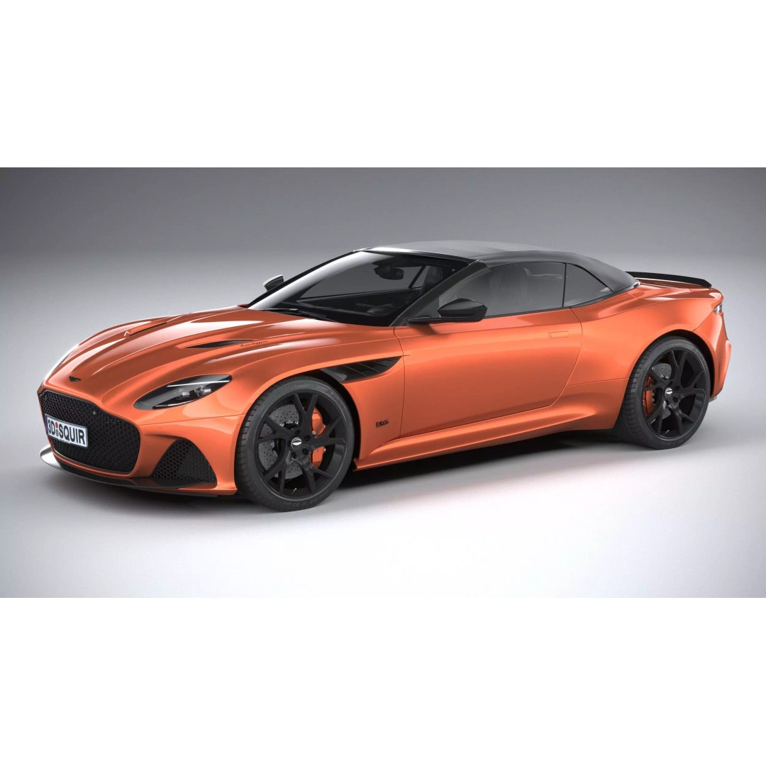 Aston Martin DBS Superleggera Volante 2020 3D Model – High Poly Car Asset, FBX, OBJ - View 2