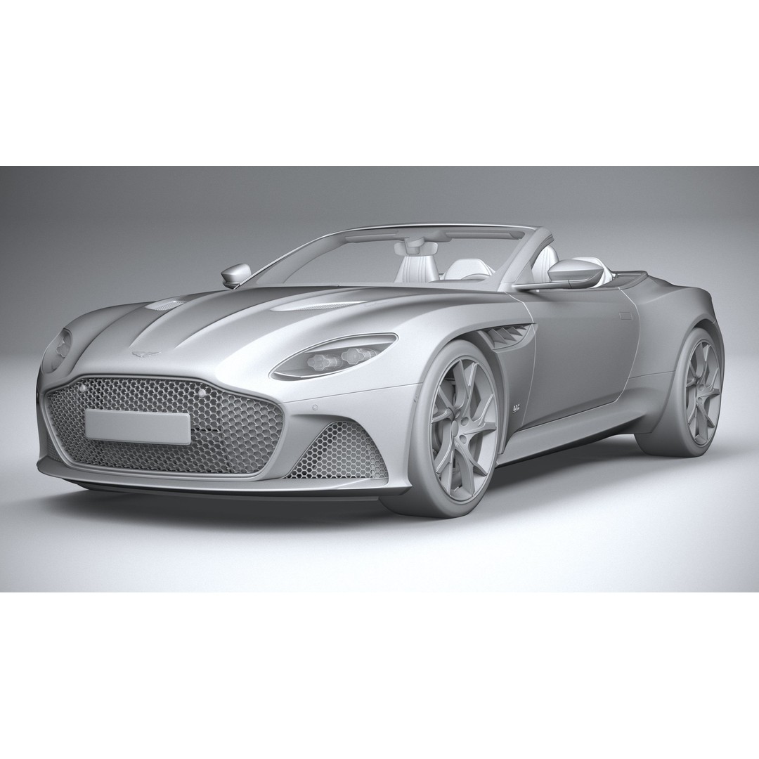 Aston Martin DBS Superleggera Volante 2020 3D Model – High Poly Car Asset, FBX, OBJ - View 22