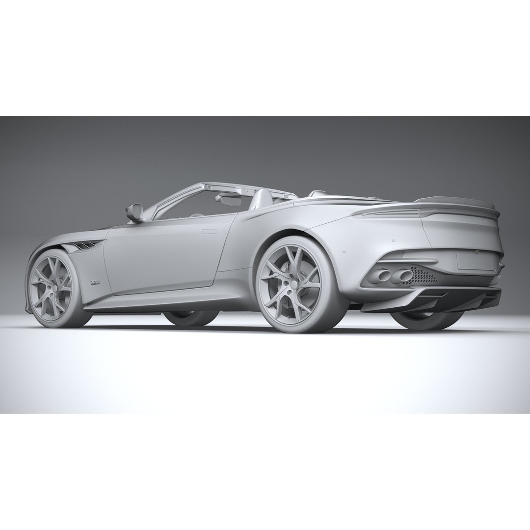 Aston Martin DBS Superleggera Volante 2020 3D Model – High Poly Car Asset, FBX, OBJ - View 23