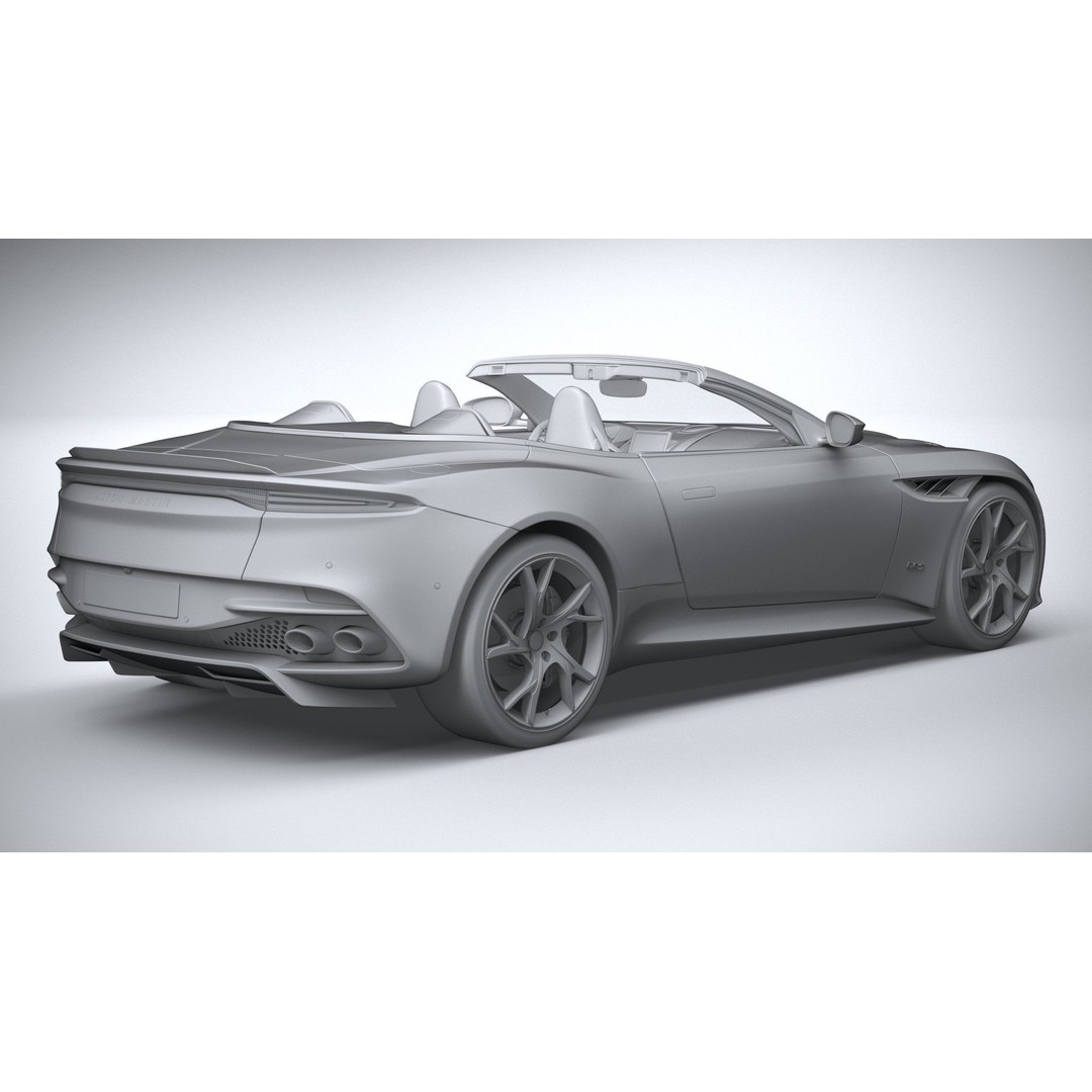 Aston Martin DBS Superleggera Volante 2020 3D Model – High Poly Car Asset, FBX, OBJ - View 27