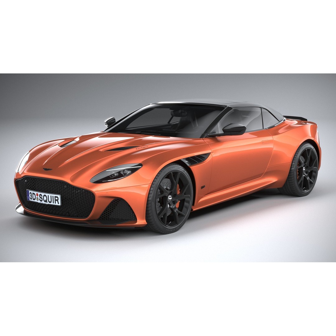 Aston Martin DBS Superleggera Volante 2020 3D Model – High Poly Car Asset, FBX, OBJ - View 3