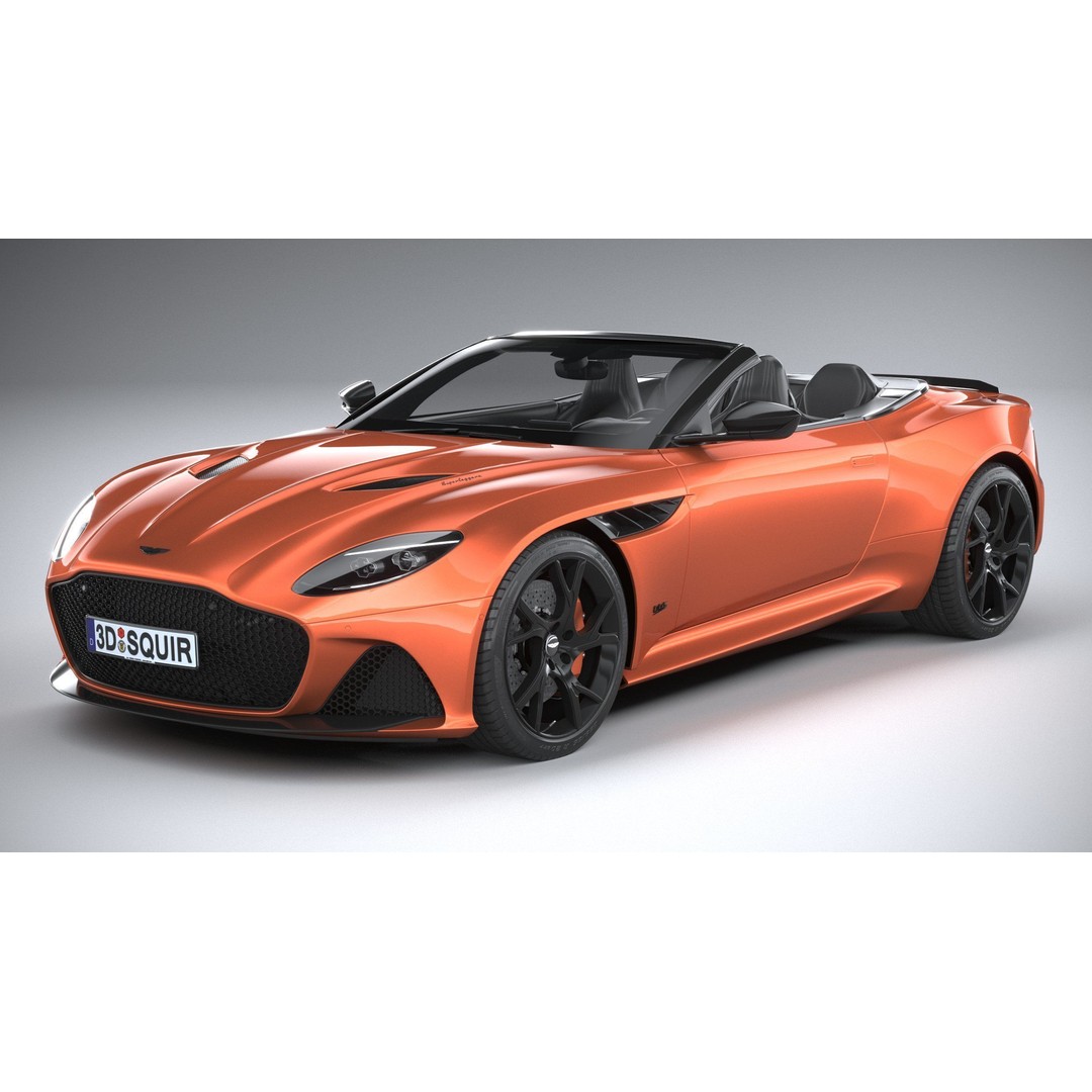 Aston Martin DBS Superleggera Volante 2020 3D Model – High Poly Car Asset, FBX, OBJ - View 33